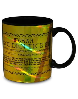 Willy Wonka Golden Ticket Coffee Mug 20 oz. - Willy Wonka & the Chocolate  Factory