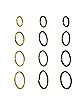 Multi-Pack Multi-Color Hoop Nose Rings 12 Pack - 20 Gauge