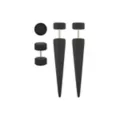 Multi-Pack Black Matte Fake Tapers and Plugs - 4 Pack at Spencer's