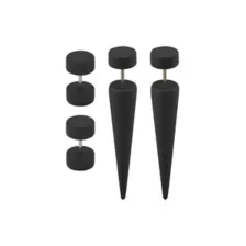 Multi-Pack Black Matte Fake Tapers and Plugs - 4 Pack at Spencer's
