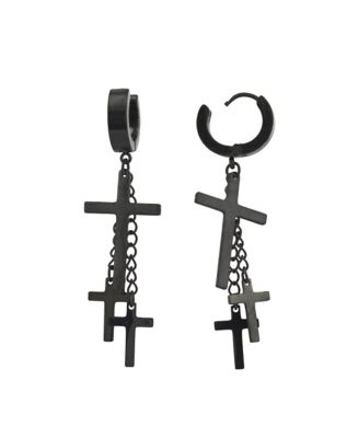 CZ Cross Dangle Earrings - Spencer's