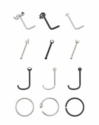 Surgical steel nose 2025 rings spencers