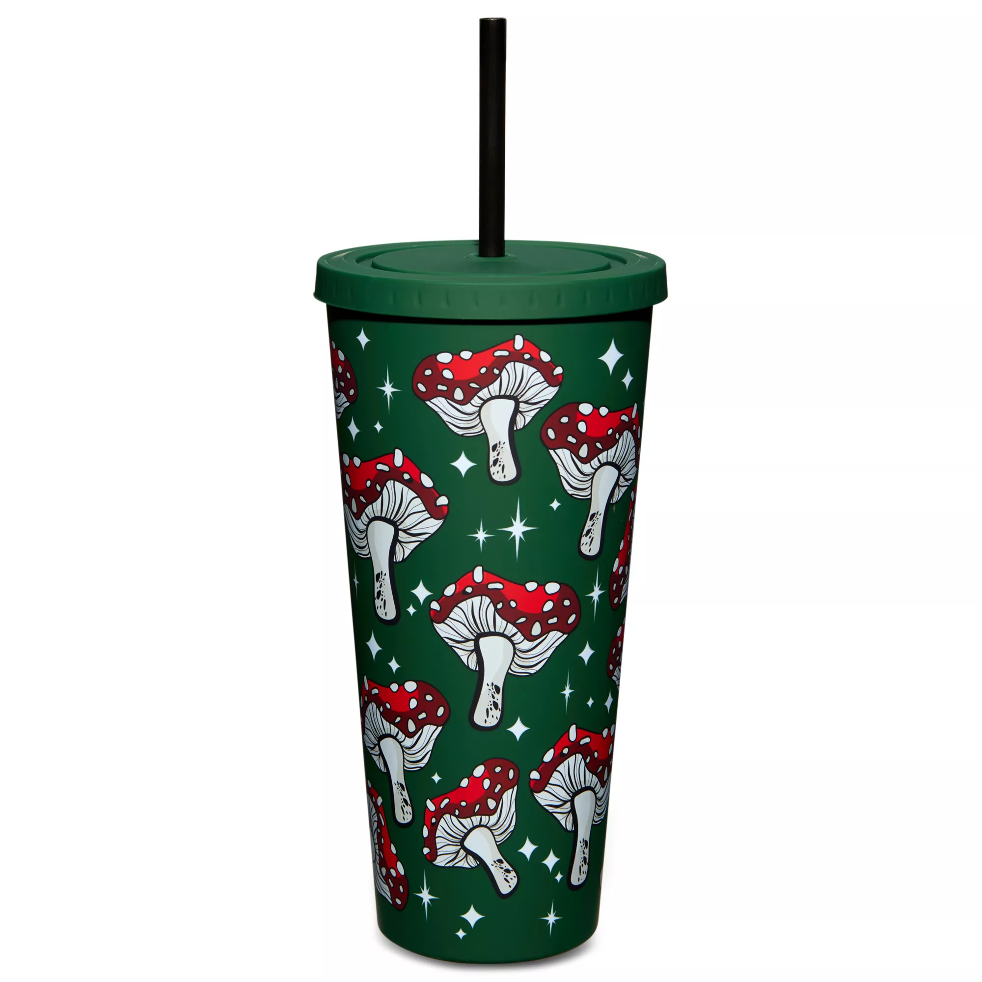 Green Mushroom Cup with Straw - 24 oz. at Spencer's