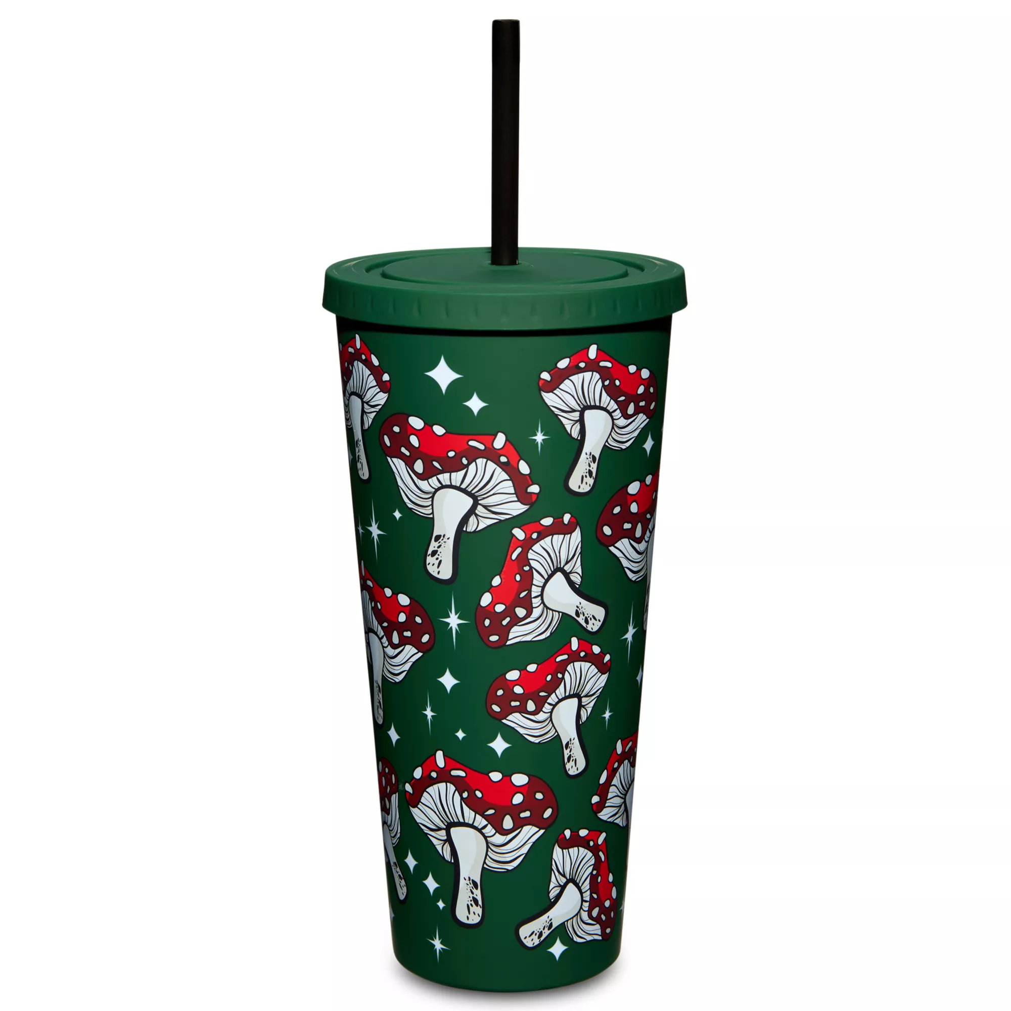 Green Mushroom Cup with Straw - 24 oz. at Spencer's