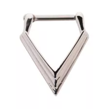 Silvertone Triangle Septum Ring at Spencer's