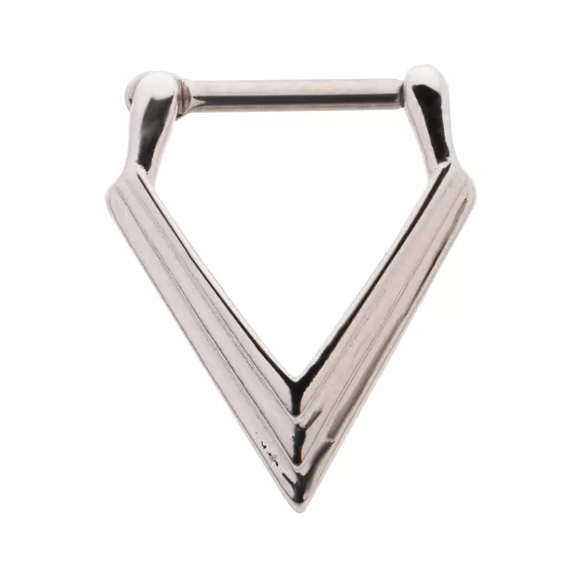 Silvertone Triangle Septum Ring at Spencer's