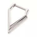Silvertone Triangle Septum Ring at Spencer's