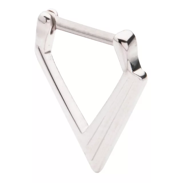 Silvertone Triangle Septum Ring at Spencer's