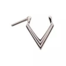 Silvertone Triangle Septum Ring at Spencer's