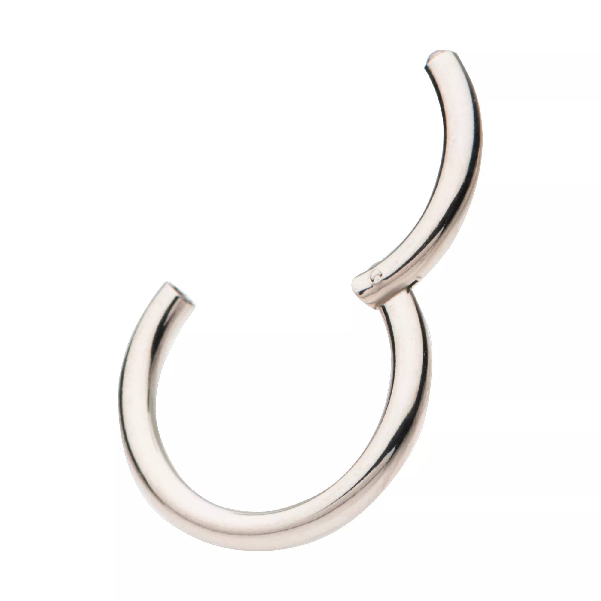 Silvertone Hinged Hoop Earring at Spencer's