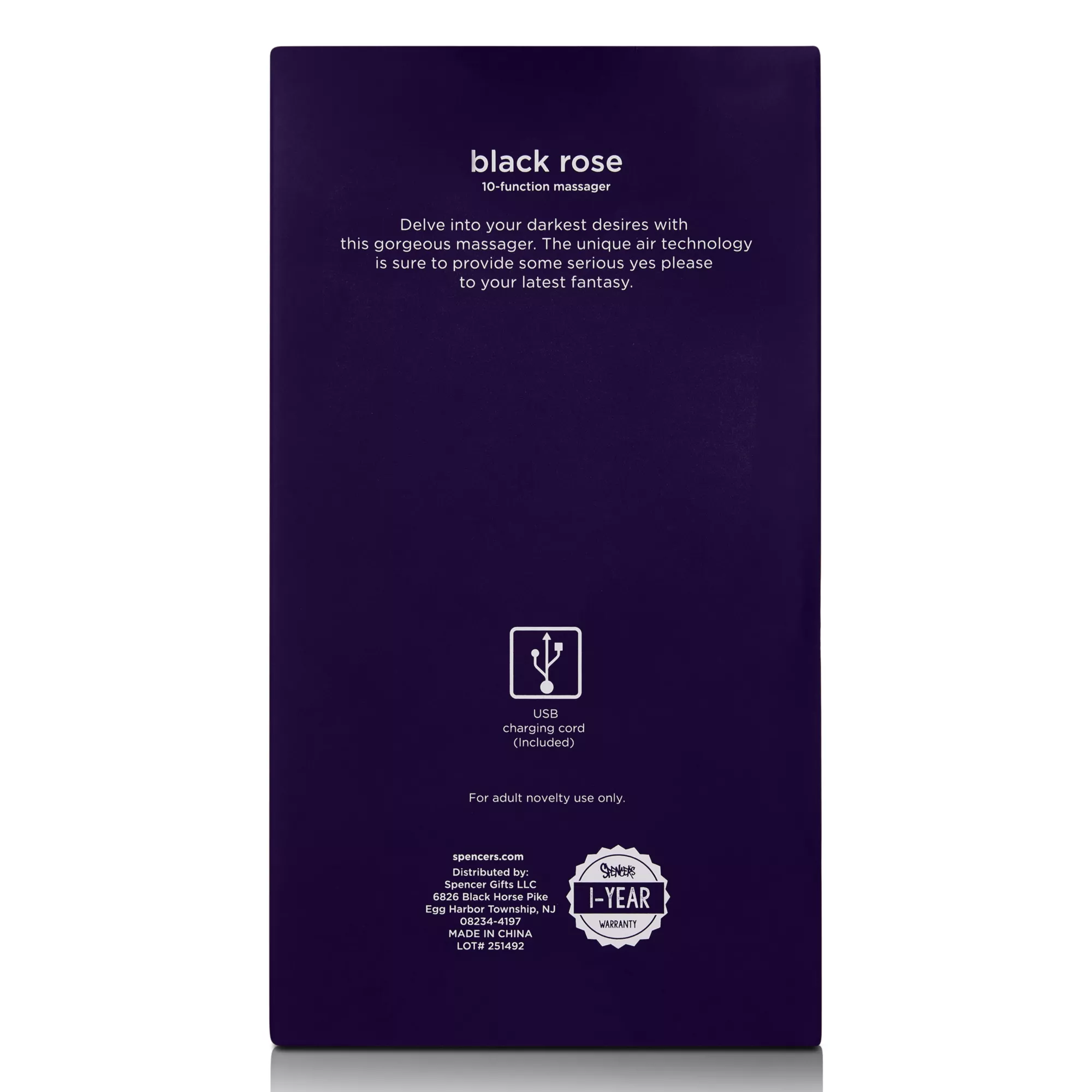 Black Rose 10-Function Massager 3 Inch - Hott Love at Spencer's