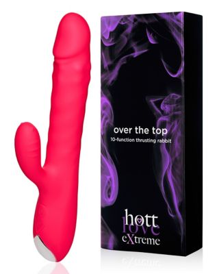 Over the Top 10-Function Thrusting Rabbit Vibrator 9.4 Inch - Hott Love  Extreme