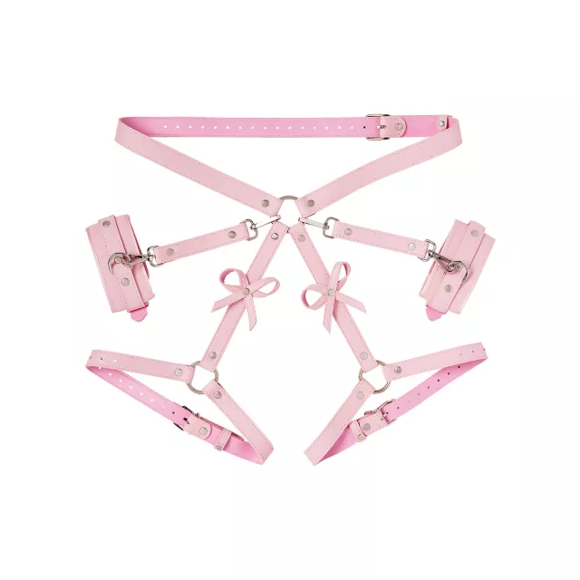 Pink Bondage Harness with Bows at Spencer's