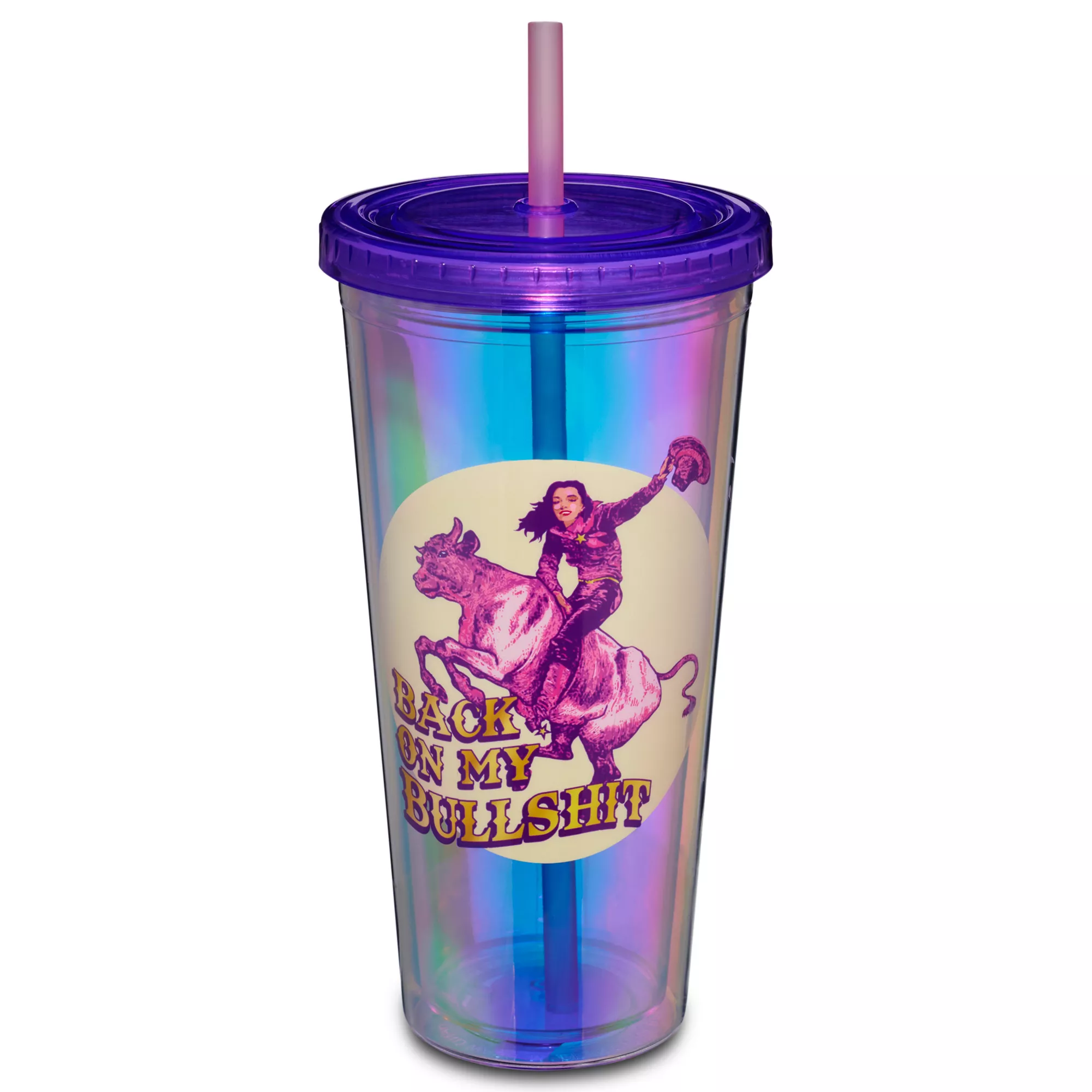 Back on My Bullshit Cup with Straw - 20 oz. at Spencer's