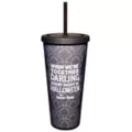 Morticia and Gomez Cup with Straw 24 oz. - The Addams Family at Spencer's