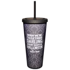 Morticia and Gomez Cup with Straw 24 oz. - The Addams Family at Spencer's