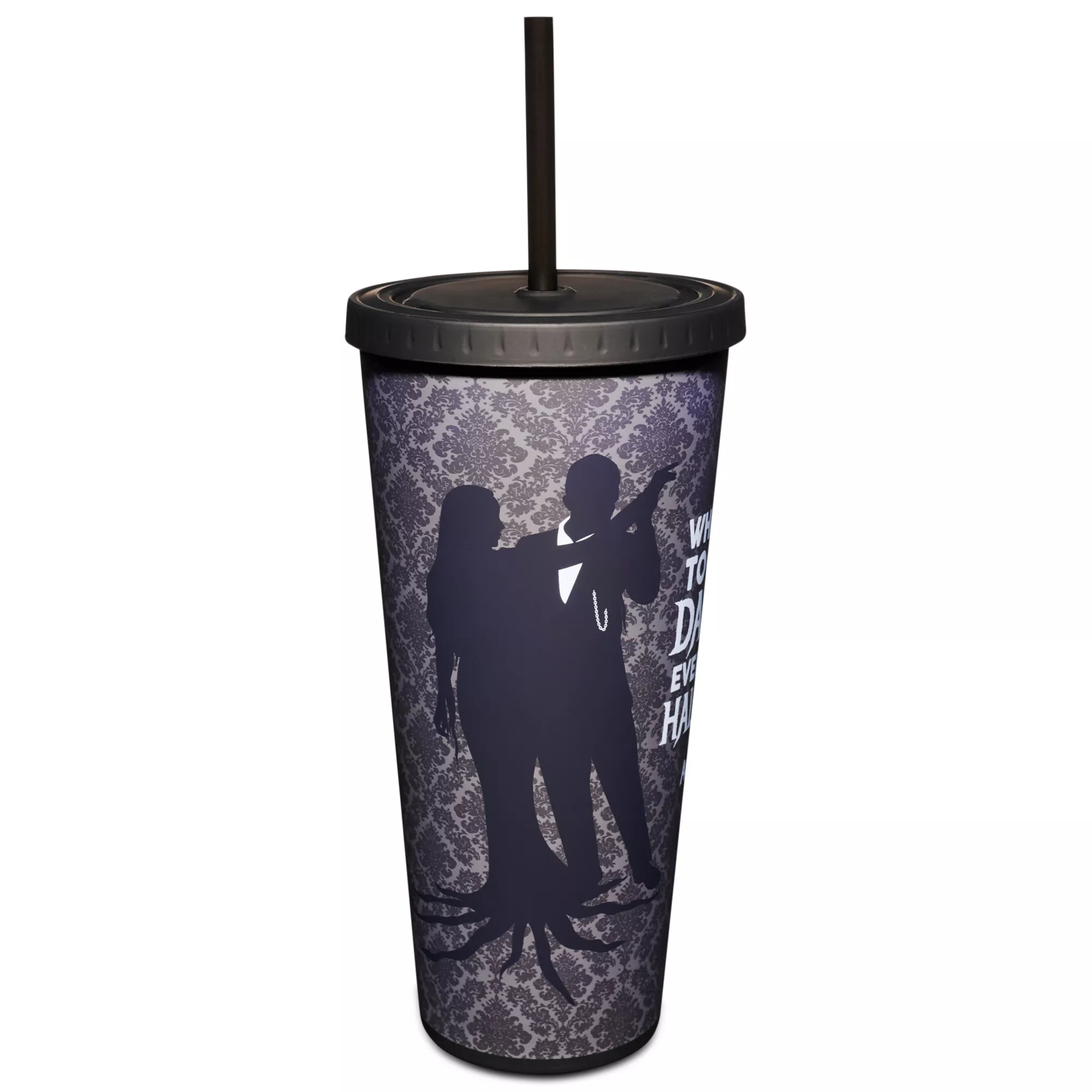 Morticia and Gomez Cup with Straw 24 oz. - The Addams Family at Spencer's