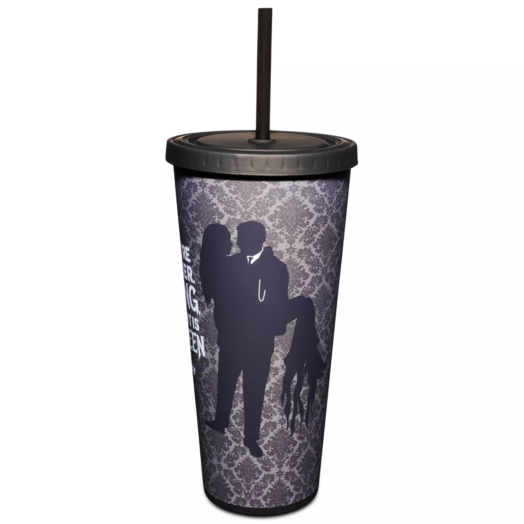 Morticia and Gomez Cup with Straw 24 oz. - The Addams Family at Spencer's