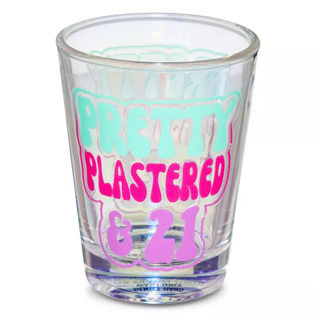 Pretty, Plastered & 21 Shot Glass - 2 oz. at Spencer's