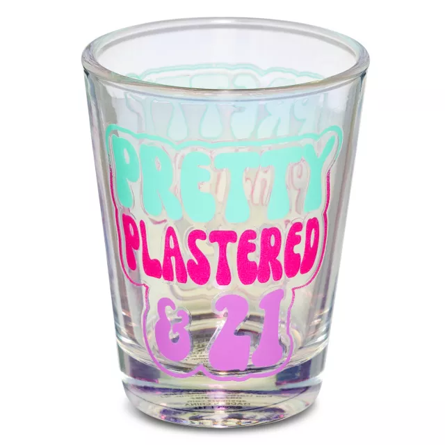 Pretty, Plastered & 21 Shot Glass - 2 oz. at Spencer's