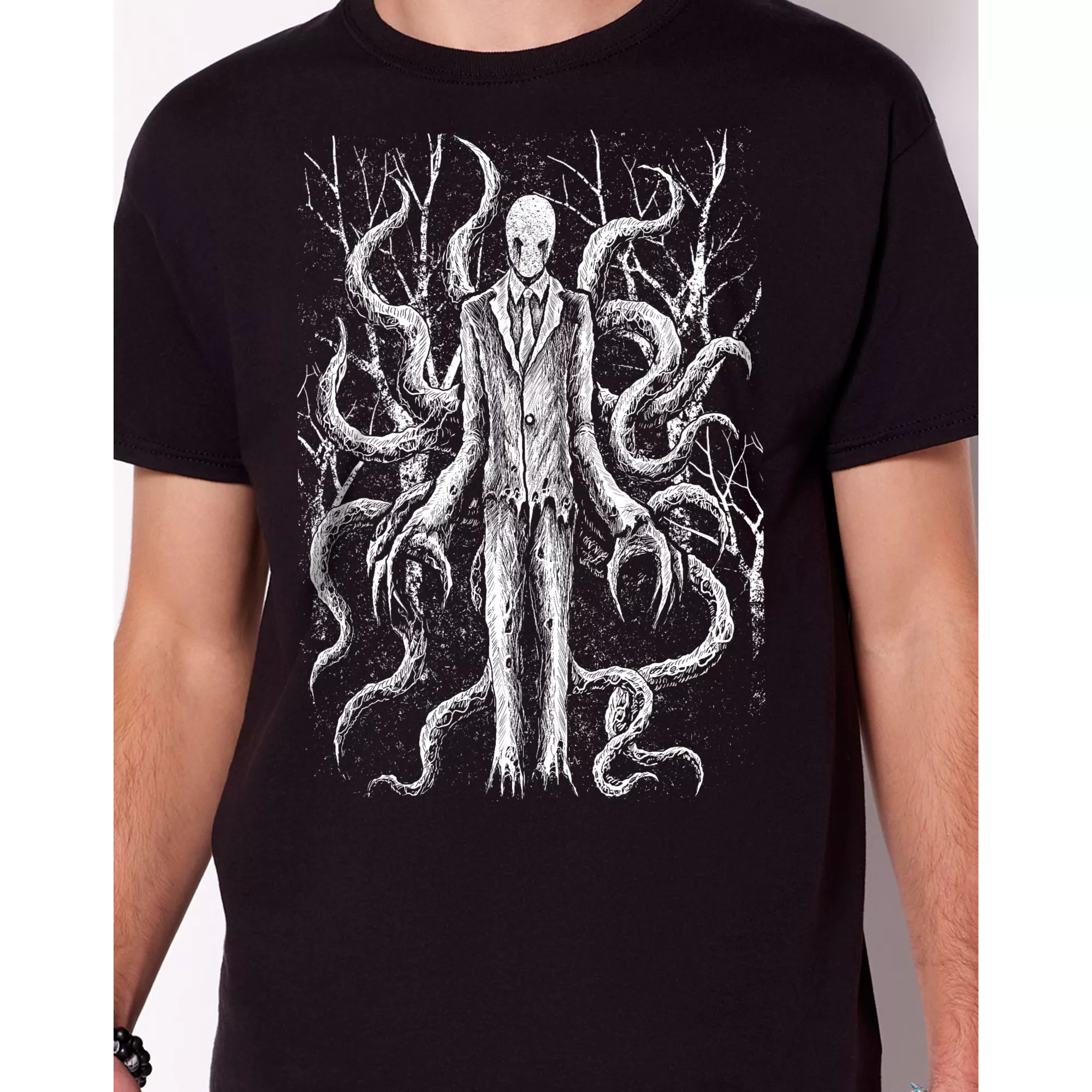 Black Slender Man T Shirt at Spencer's