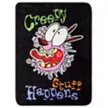 Creepy Stuff Courage the Cowardly Dog Reversible Fleece Blanket at Spencer's