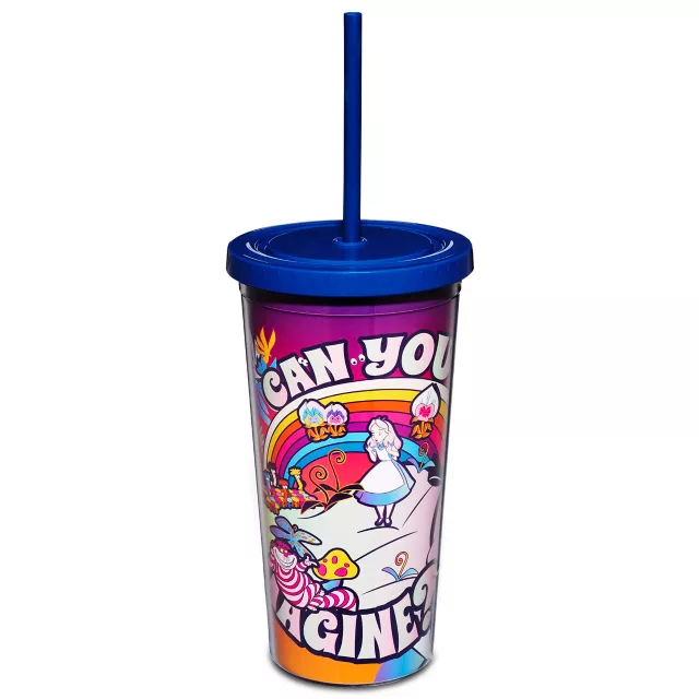 Alice in Wonderland Cup with Straw - 20 oz. at Spencer's