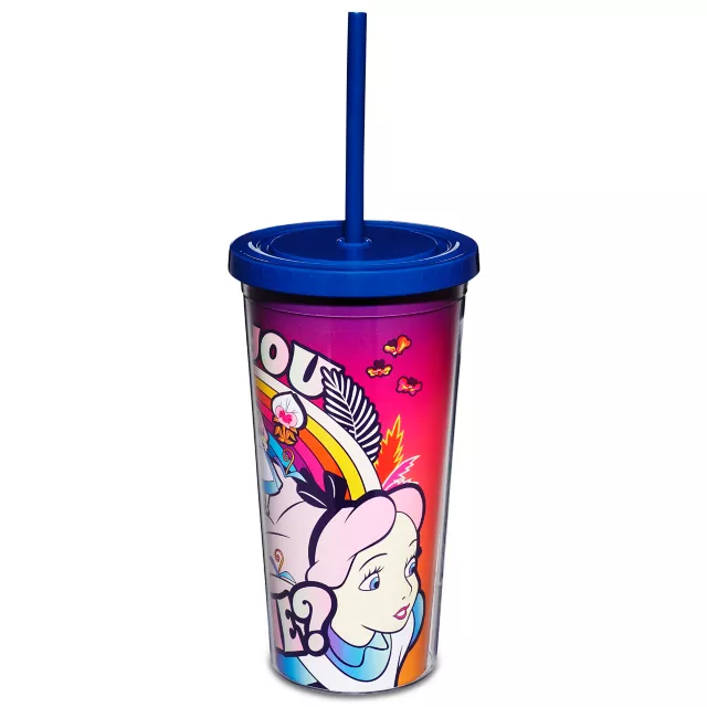 Alice in Wonderland Cup with Straw - 20 oz. at Spencer's