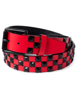 Black and White Checkered Belt - Spencer's