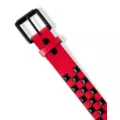 Black and Red Checkered Pyramid Studded Belt at Spencer's