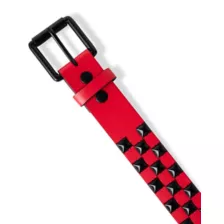 Black and Red Checkered Pyramid Studded Belt at Spencer's