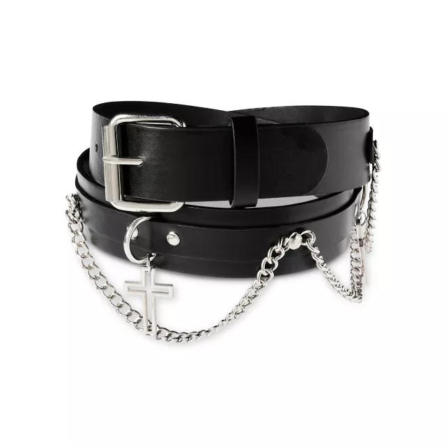 Hanging Cross Chain Belt at Spencer's