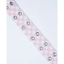 Pink and White Checkered Belt at Spencer's