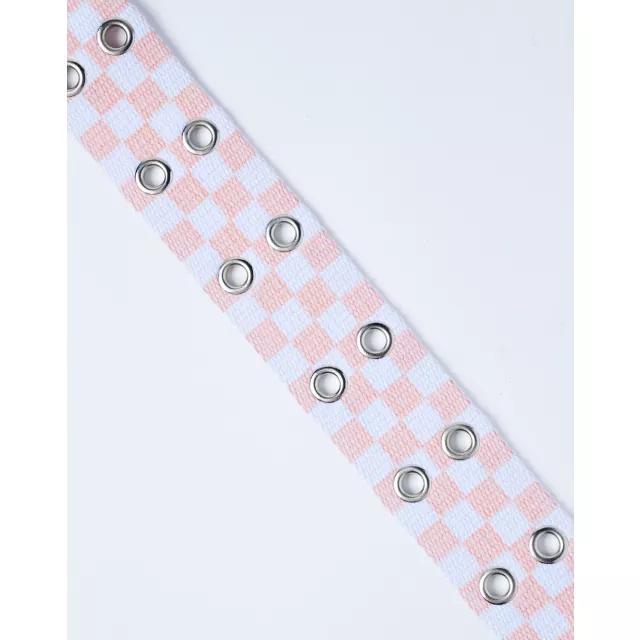 Pink and White Checkered Belt at Spencer's