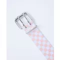 Pink and White Checkered Belt at Spencer's