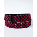 Red and Black Checkered Belt at Spencer's