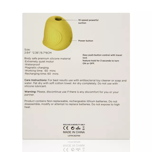 10-Speed Bird Waterproof Clitoral Suction Vibrator -  8 Inch at Spencer's