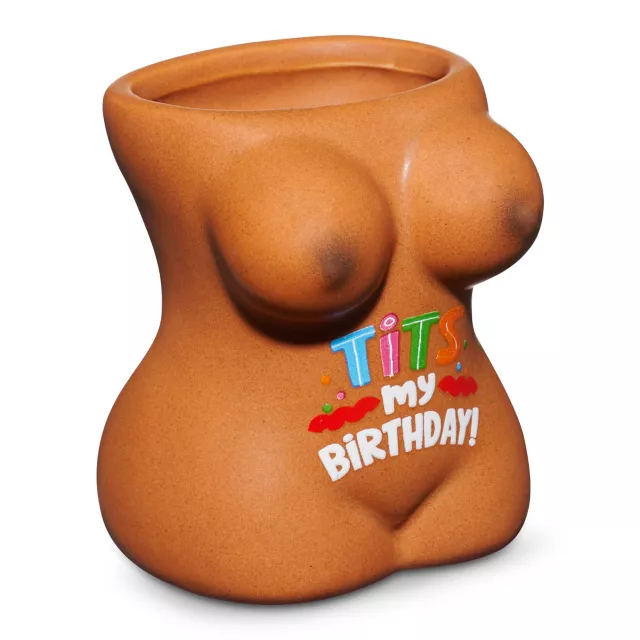 Tits My Birthday Molded Shot Glass - 2 oz. at Spencer's