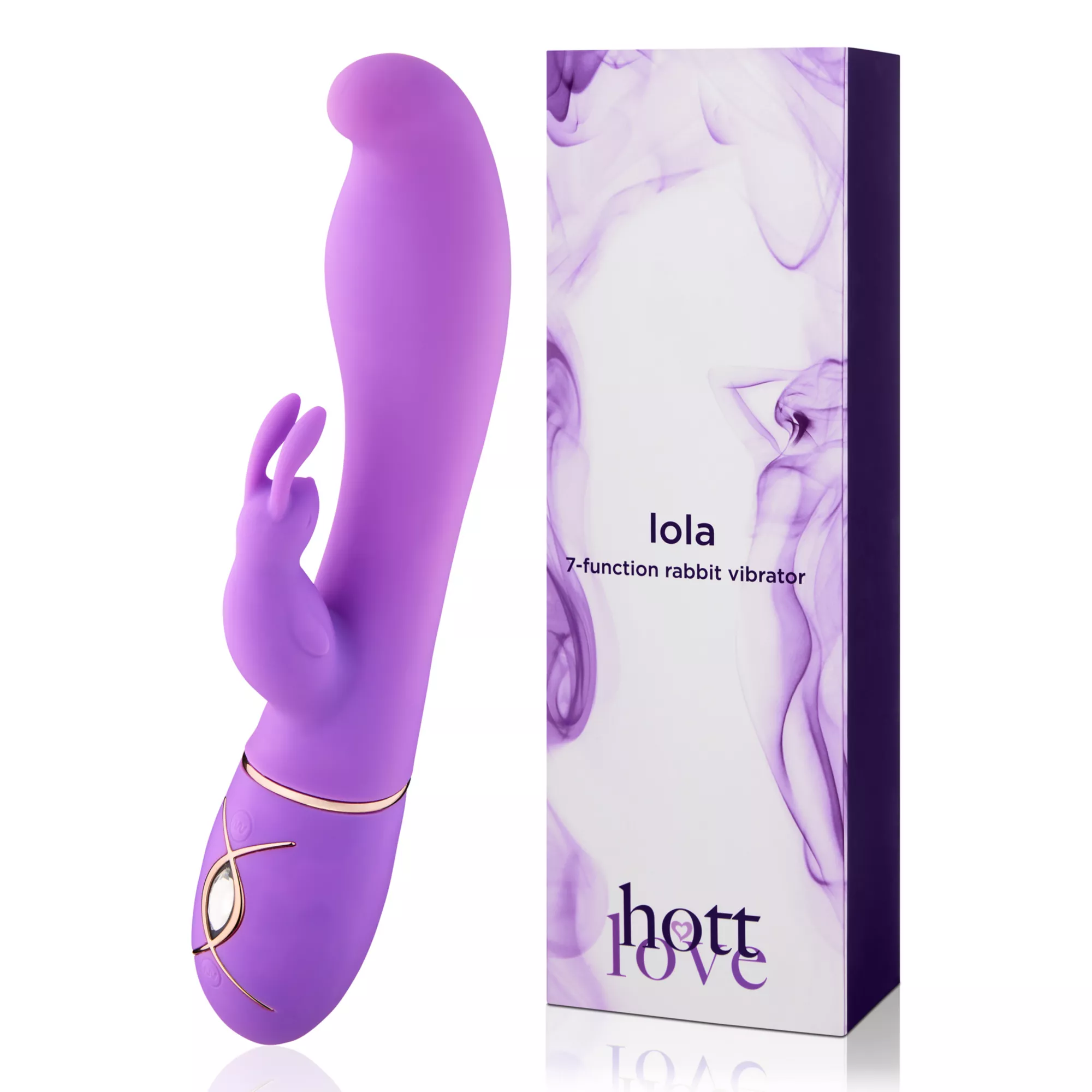 Lola 7-Function Waterproof Rechargeable Rabbit Vibrator 8.9 Inch - Hott Love at Spencer's