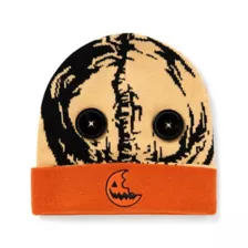 Sam Button Eyes Cuff Beanie Hat - Trick 'r Treat at Spencer's