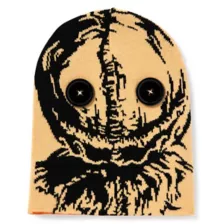Sam Button Eyes Cuff Beanie Hat - Trick 'r Treat at Spencer's