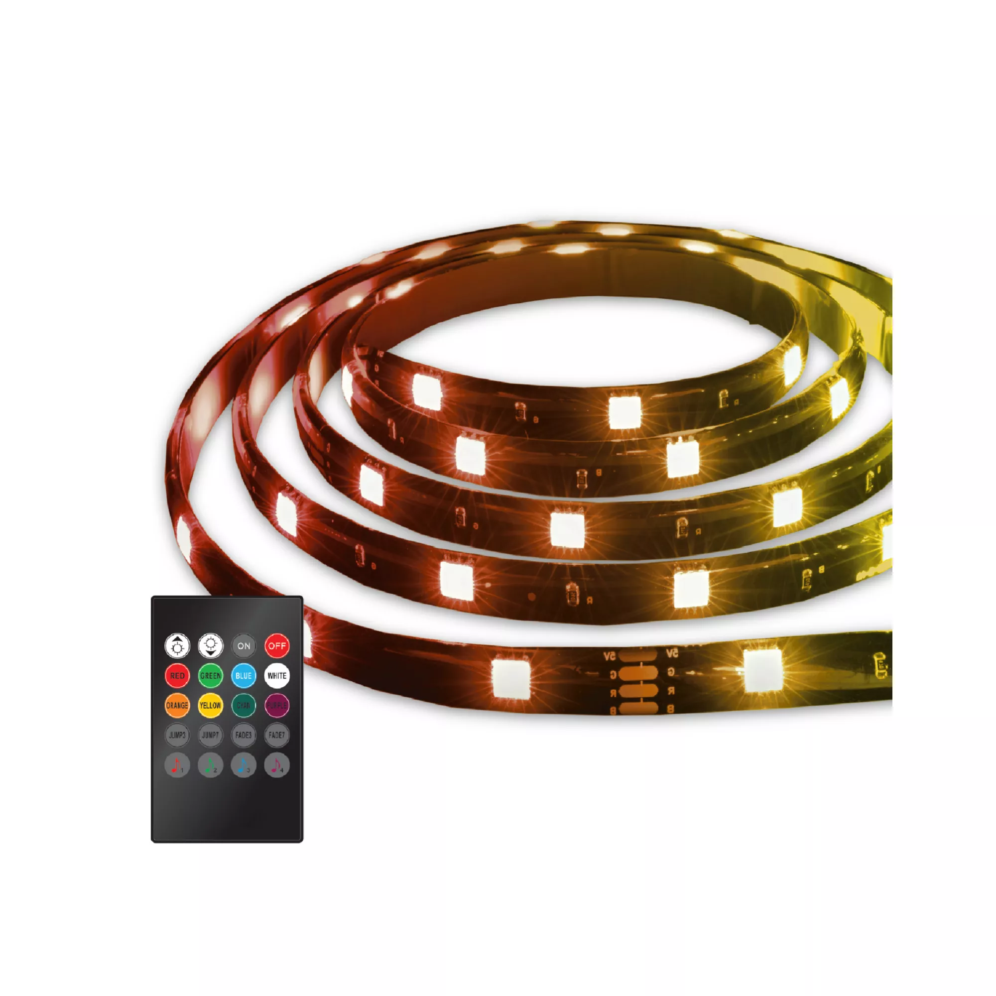 Sound Reactive Multicolor LED Light Strip 12 Feet - Monster at Spencer's