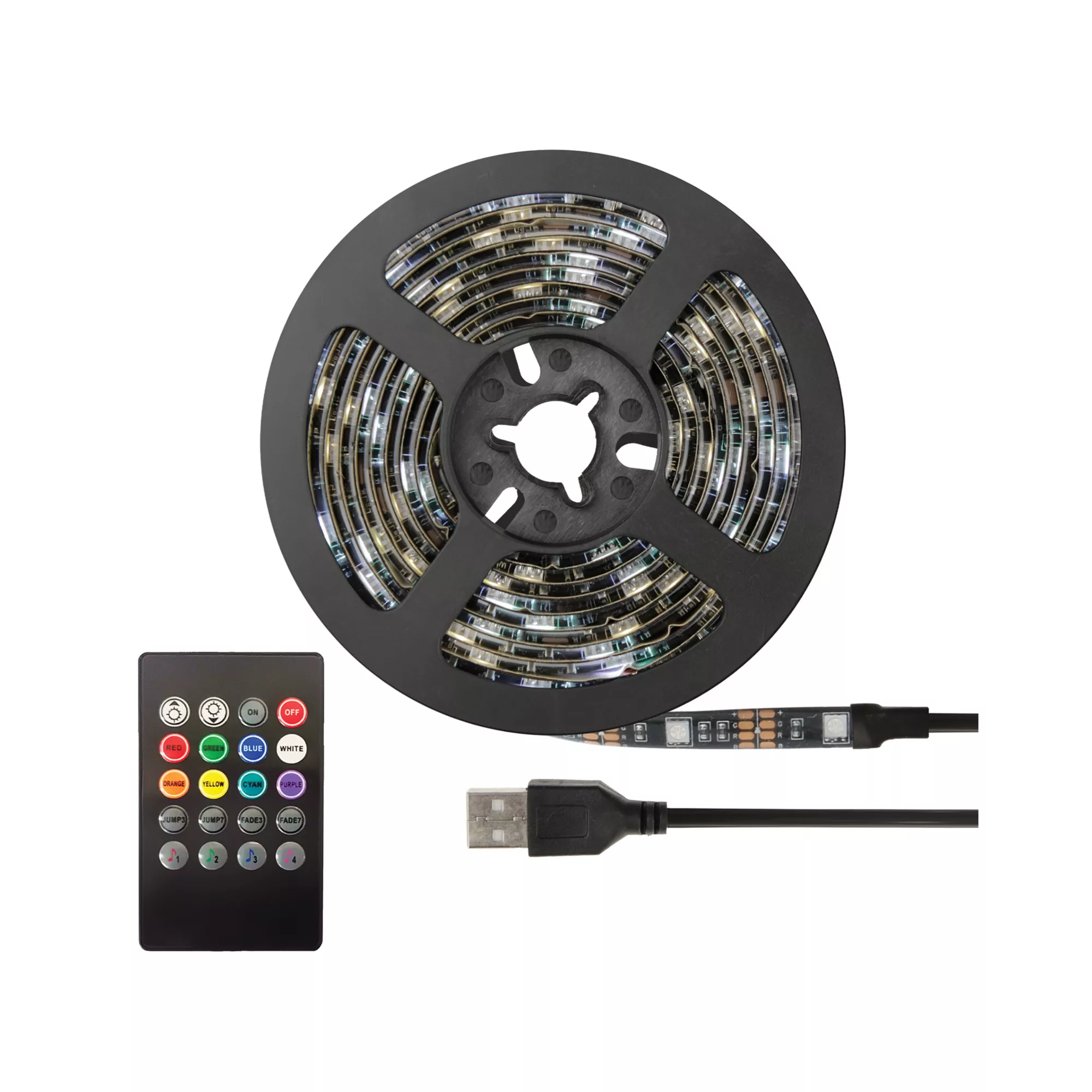 Sound Reactive Multicolor LED Light Strip 12 Feet - Monster at Spencer's