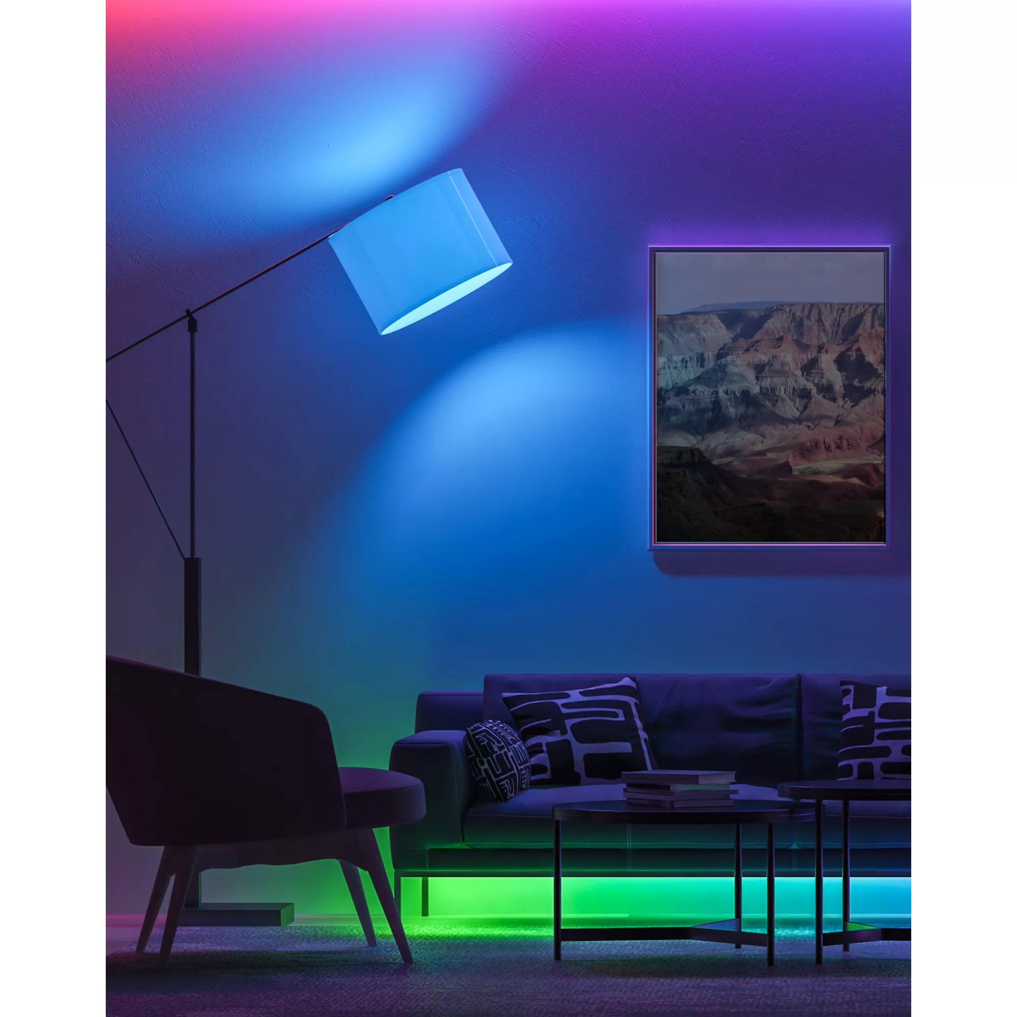 Sound Reactive Multicolor LED Light Strip 12 Feet - Monster at Spencer's