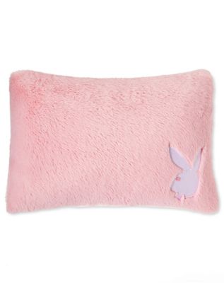 Pink Playboy Faux Fur Pillow