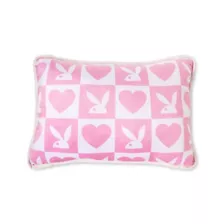 Pink Playboy Faux Fur Pillow at Spencer's