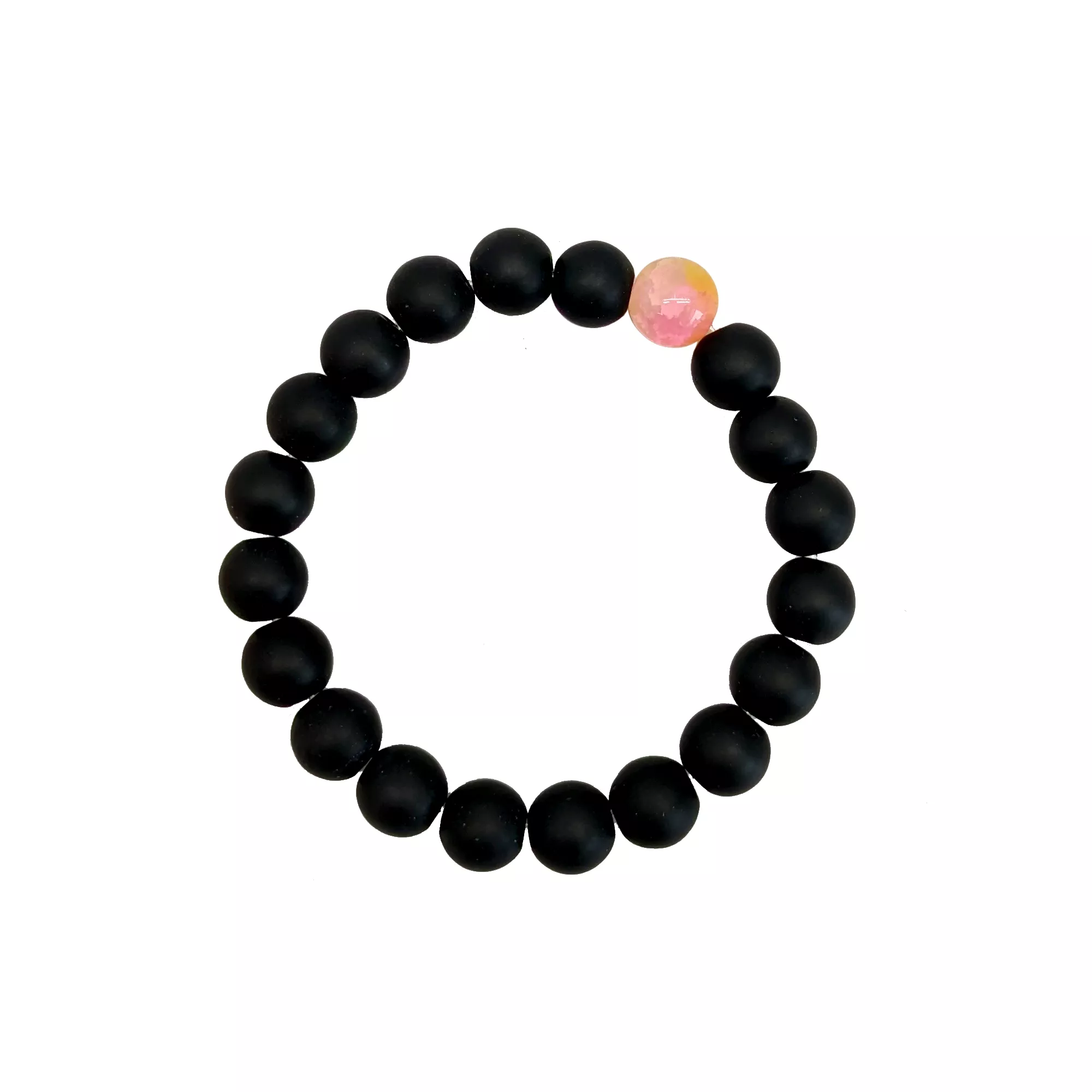 Peach and Black Long Distance Bracelets - 2 Pack at Spencer's
