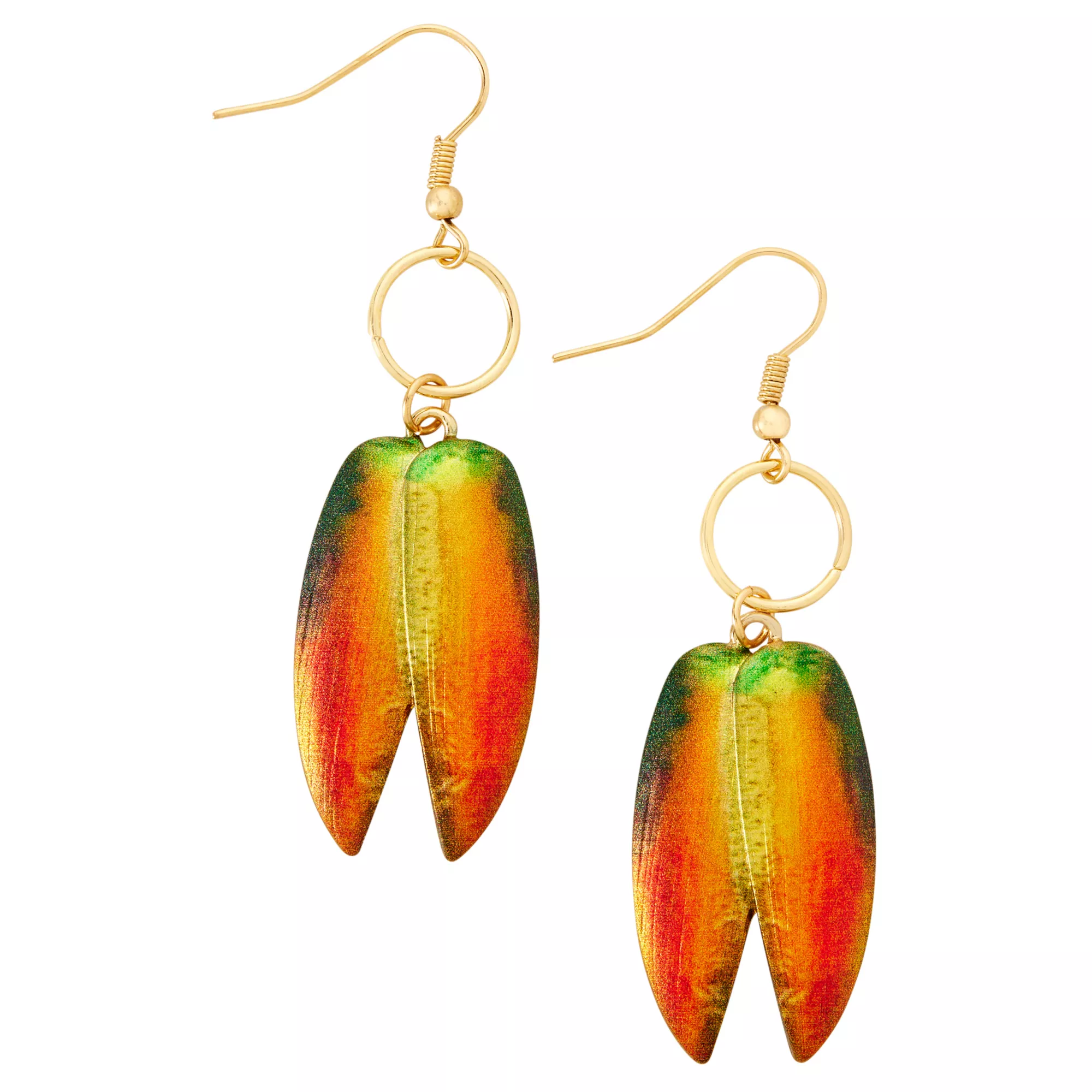 O-Ring Beetle Wing Dangle Earrings at Spencer's