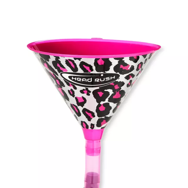 Pink Leopard Print Beer Bong at Spencer's