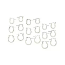 Multi-Pack Silver Huggie Hoops - 9 Pack at Spencer's